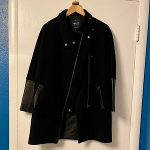 Madewell Wool Leather Black Jacket